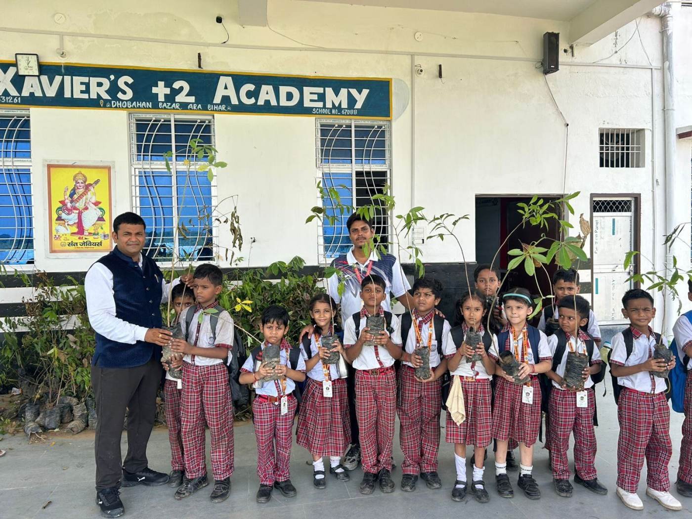 Students together on the school campus